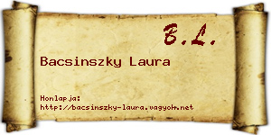 Bacsinszky Laura névjegykártya
